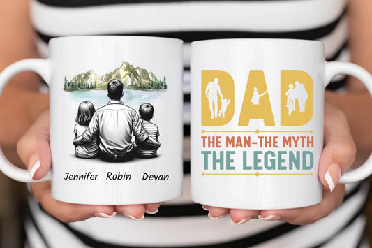 Cherished Moments Mug: Father, Son & Daughter Together - Eshaarya