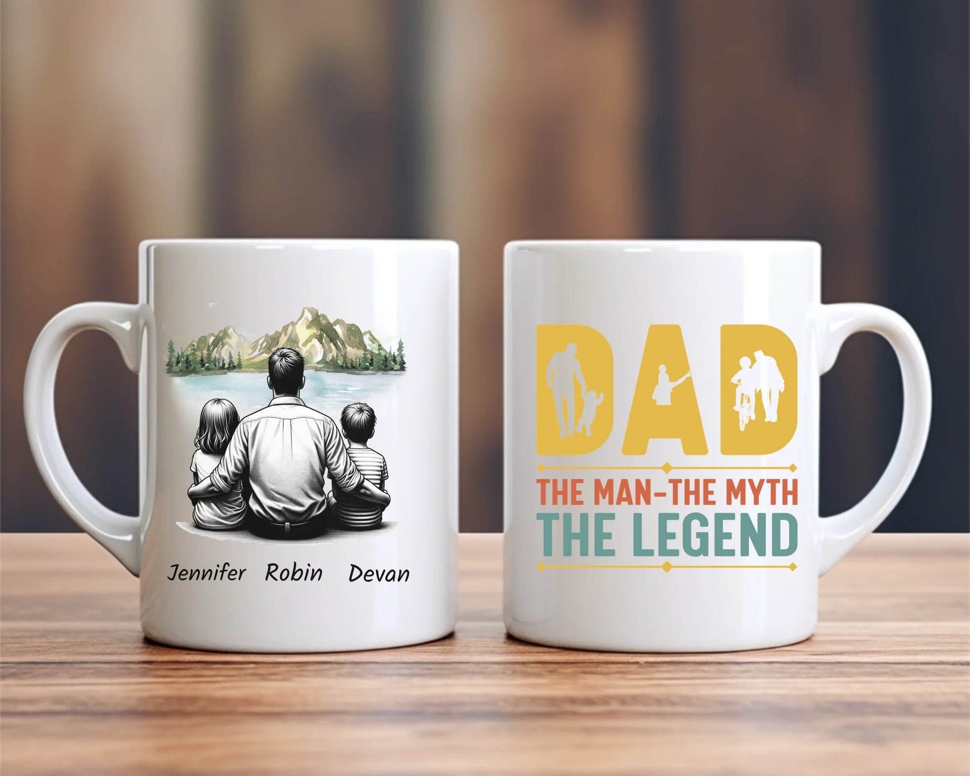 Cherished Moments Mug: Father, Son & Daughter Together - Eshaarya