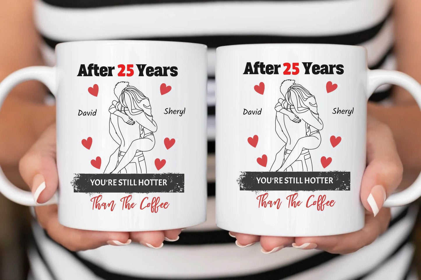 Personalized Ceramic Mug - Intimate Hug - Perfect Gift for Couples for Birthday and Anniversary - Eshaarya