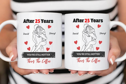 Personalized Ceramic Mug - Intimate Hug - Perfect Gift for Couples for Birthday and Anniversary - Eshaarya