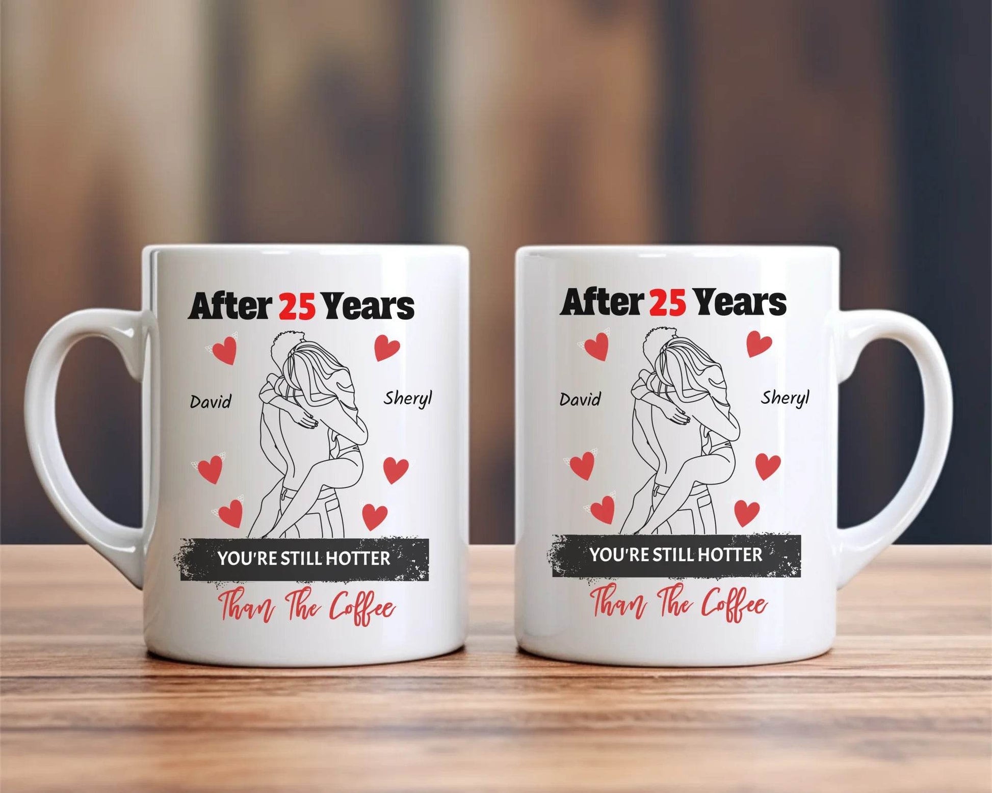 Personalized Ceramic Mug - Intimate Hug - Perfect Gift for Couples for Birthday and Anniversary - Eshaarya