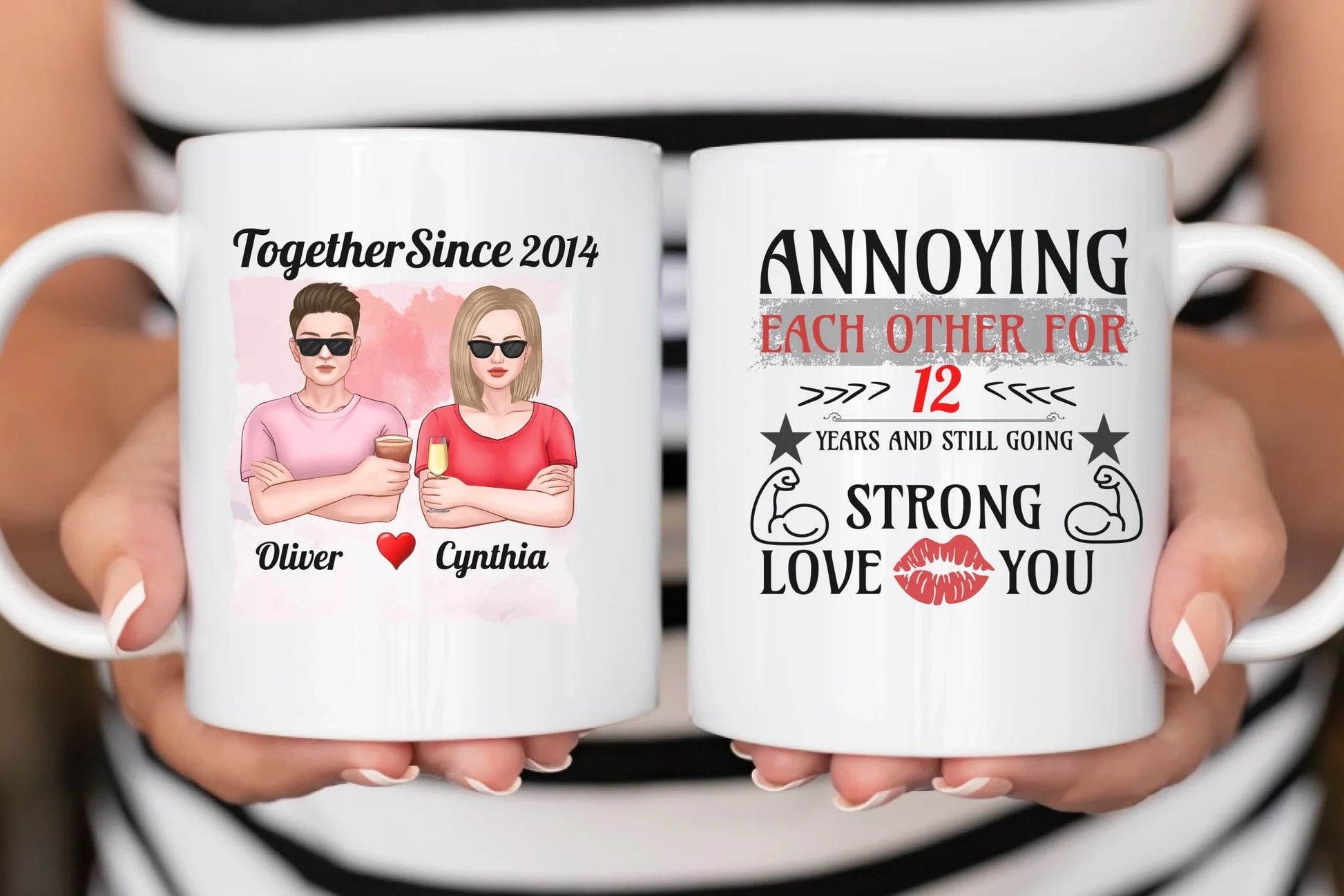 Personalized Ceramic Mug - Valentine Couple - A Perfect Gift For Special Occasion - Eshaarya