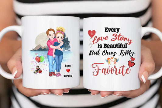 Personalized Mug Featuring Cute Couple For Coffee And Tea Lovers - Eshaarya