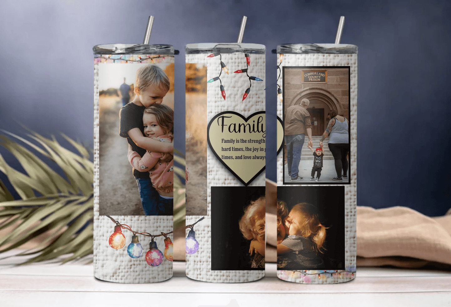 Family Tumbler with Pics, Gift for Parents, Gift for Couples Gift for Father's Day, Gift For Mother's Day. - Eshaarya