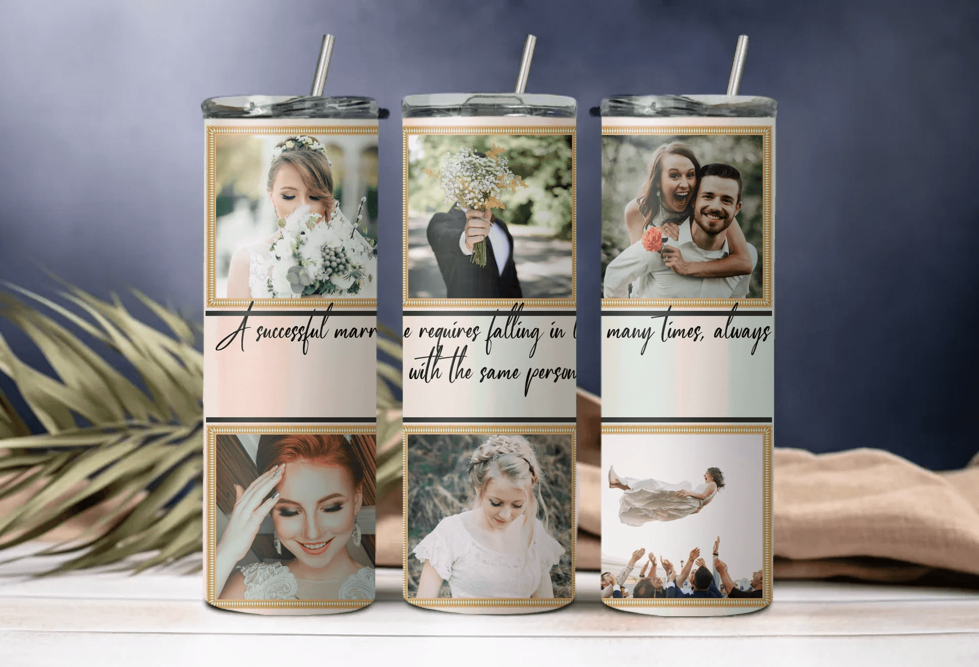 Forever Ours: Personalized Wedding Photo Tumbler, Unique Wedding gift, Anniversary gift, Gift for Her, Personalized Gift - Eshaarya