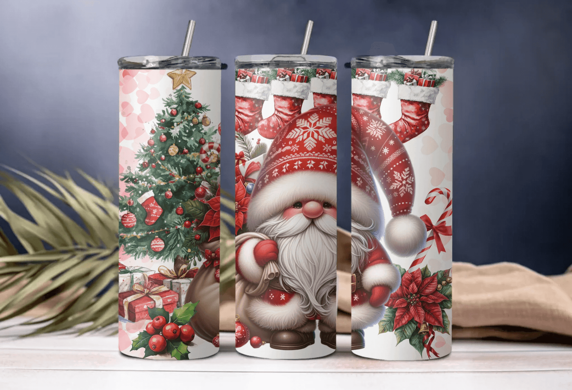 Santa Claus & Christmas Tree Tumbler – Perfect Holiday Drinkware for Winter Sips! - Eshaarya