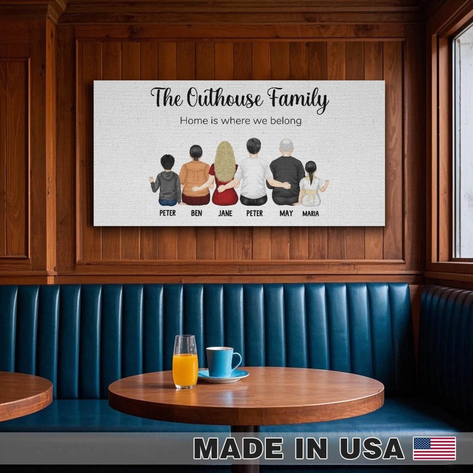 Personalized Family Framed Canvas – Perfect Gift for Families | Gift for Mom | Gift for Dad | Gift for Grandparents - Eshaarya