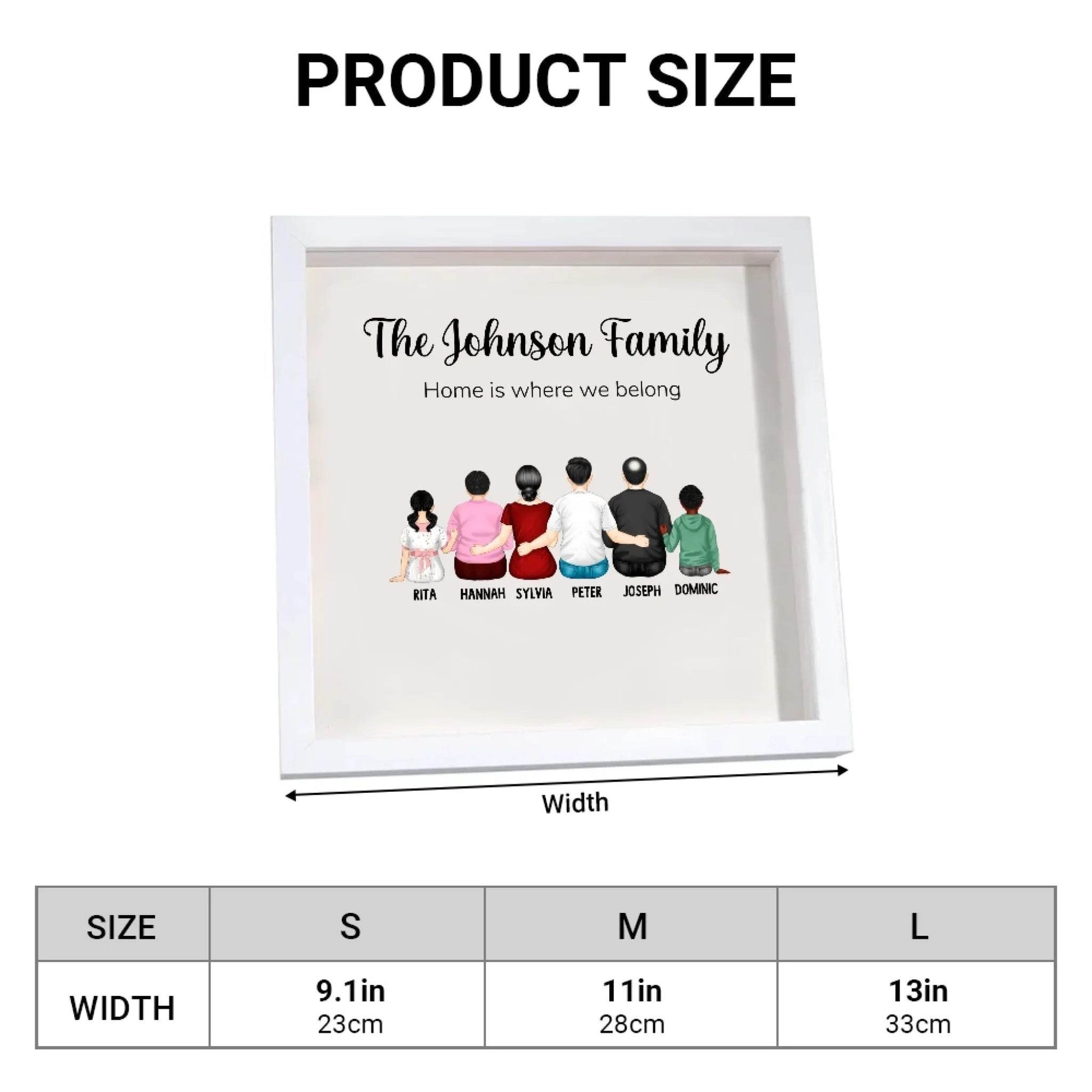 Personalized LED Family Frame – Gift For Family + Gift For Parents | Gift For Grandparents | Gift For Mom - Eshaarya