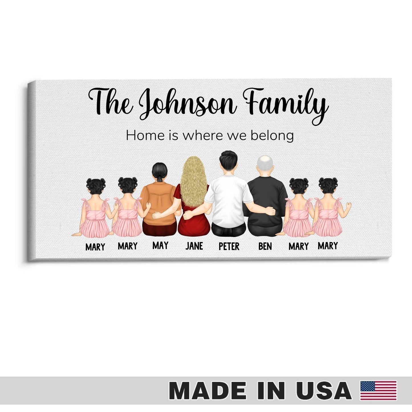 Personalized Family Framed Canvas – Perfect Gift for Families | Gift for Mom | Gift for Dad | Gift for Grandparents - Eshaarya