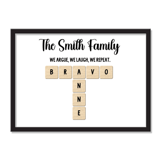 Unique Family Gift – Custom Puzzle Frame with Names & Humorous Tagline - Eshaarya