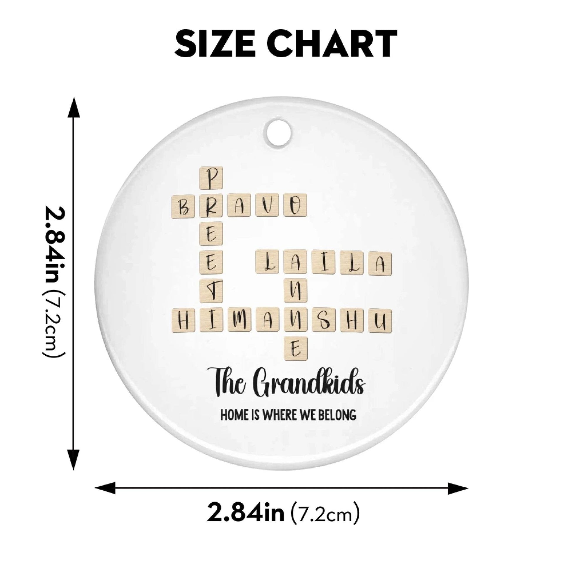 Grandkids crossword puzzle | Home Decor | Unique Gift for Grandparents - Eshaarya
