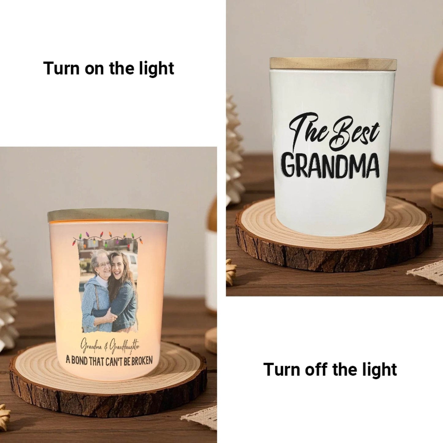 Grandma & Grandkids LED Candle Jar | Unique Gifts for Grandma - Eshaarya