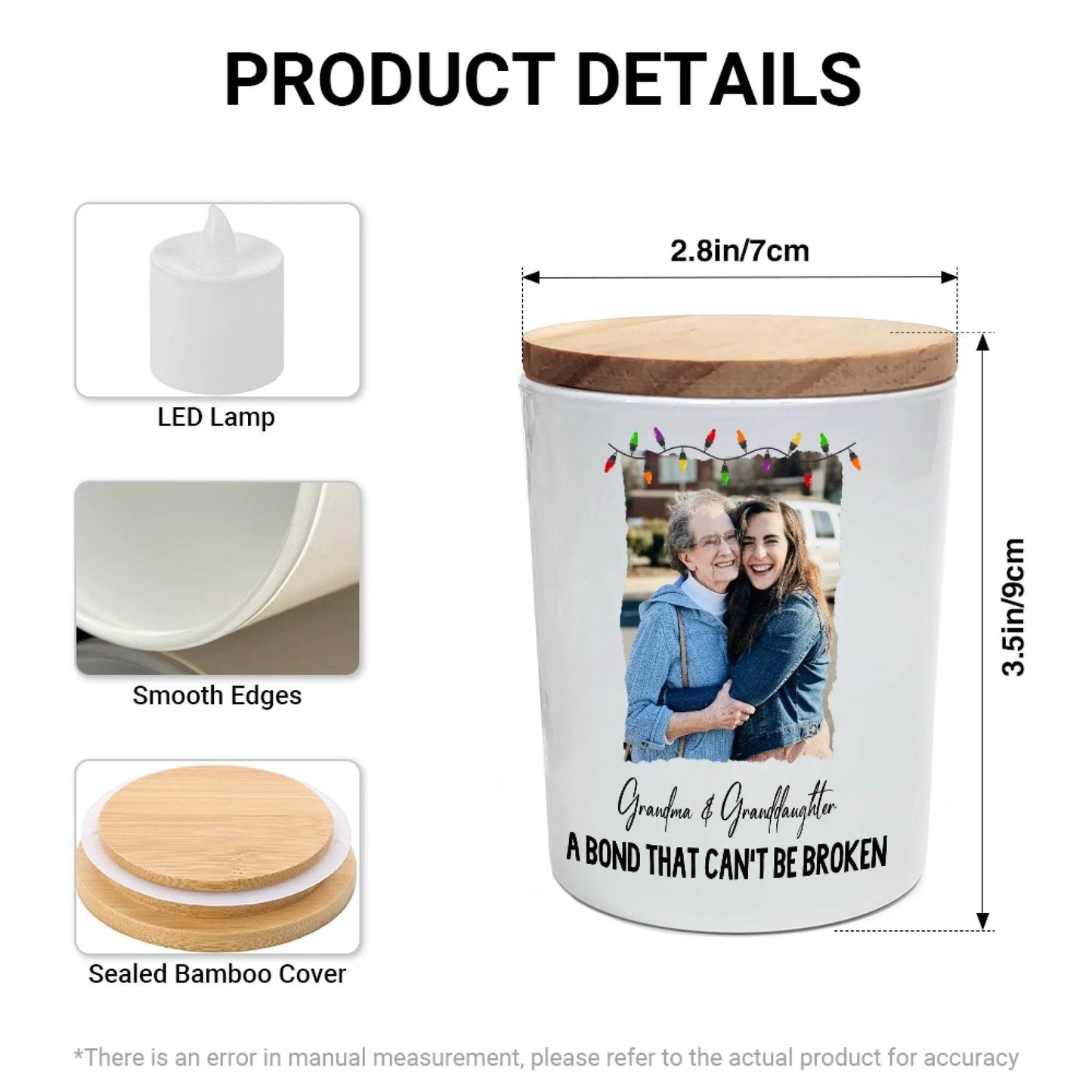 Grandma & Grandkids LED Candle Jar | Unique Gifts for Grandma - Eshaarya