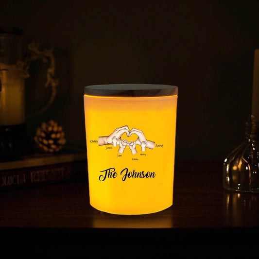 Family Name LED Glow Jar | Unique Gift For Parents | Gift for Mom | Gift for Dad - Eshaarya