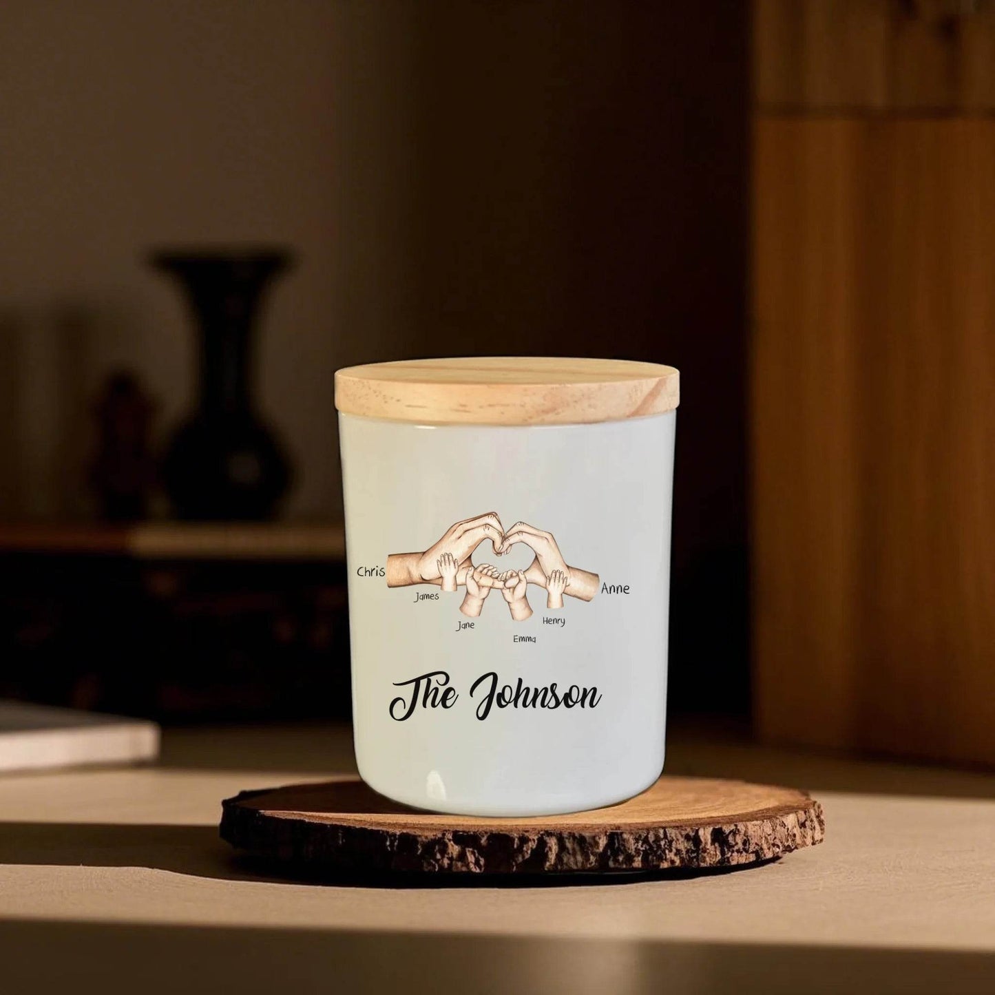 Family Name LED Glow Jar | Unique Gift For Parents | Gift for Mom | Gift for Dad - Eshaarya