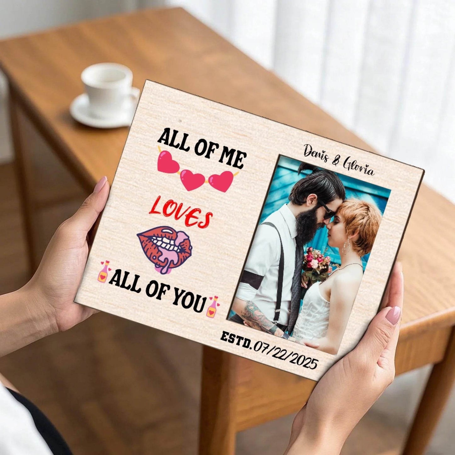 Couple Photo Frame Tabletop | Gift for Boyfriend | Gift for Girlfriend | Valentines's Day Gift | Anniversary Gift | Birthday Gift - Eshaarya