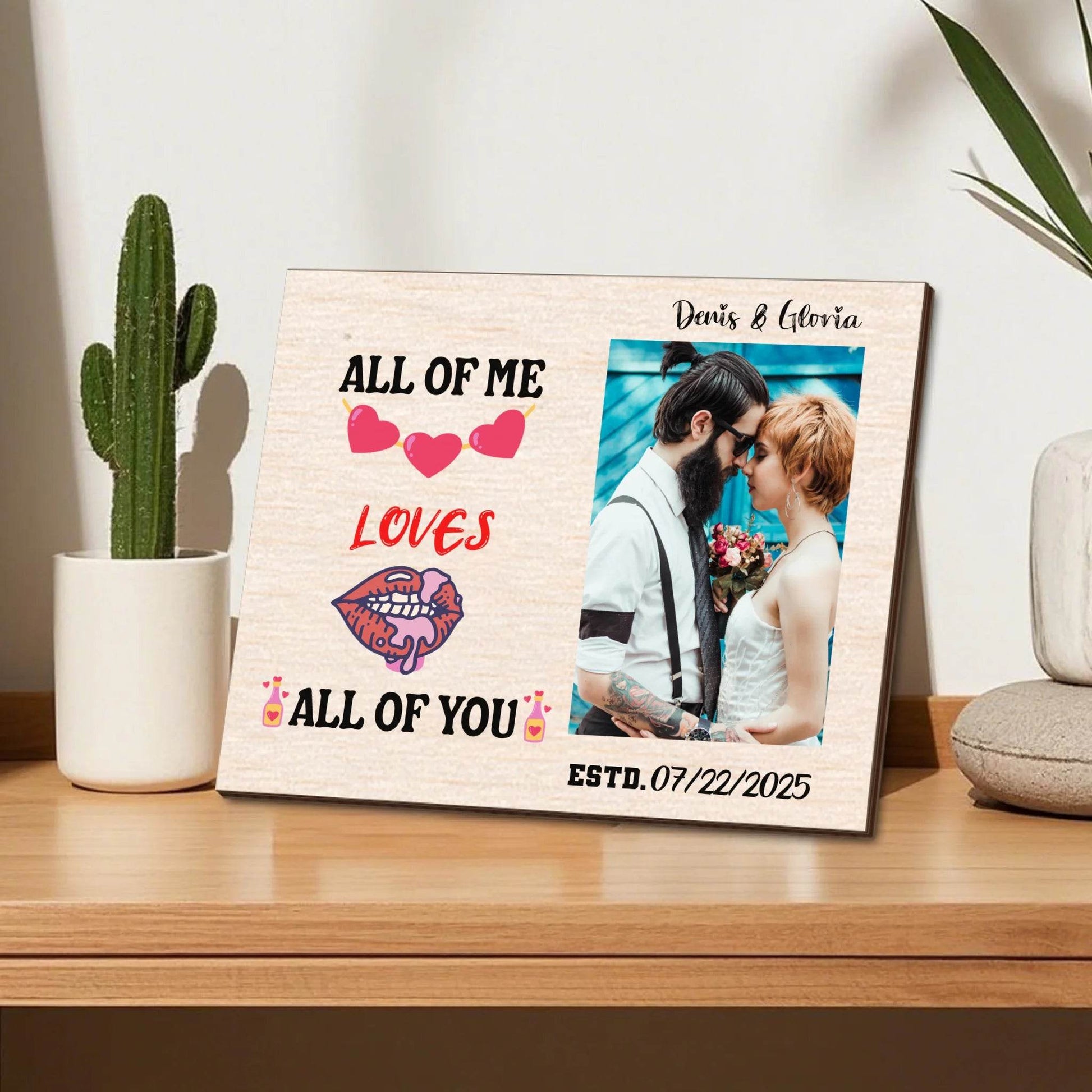 Couple Photo Frame Tabletop | Gift for Boyfriend | Gift for Girlfriend | Valentines's Day Gift | Anniversary Gift | Birthday Gift - Eshaarya