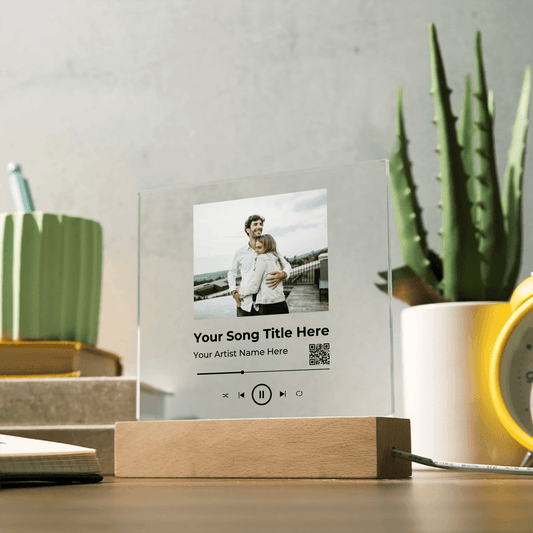 🎵 Every Love Story Has a Soundtrack – Let Yours Shine Bright | Personalized LED Acrylic Plaque | The Perfect Gift for Anniversaries & Birthdays | Eshaarya - Eshaarya