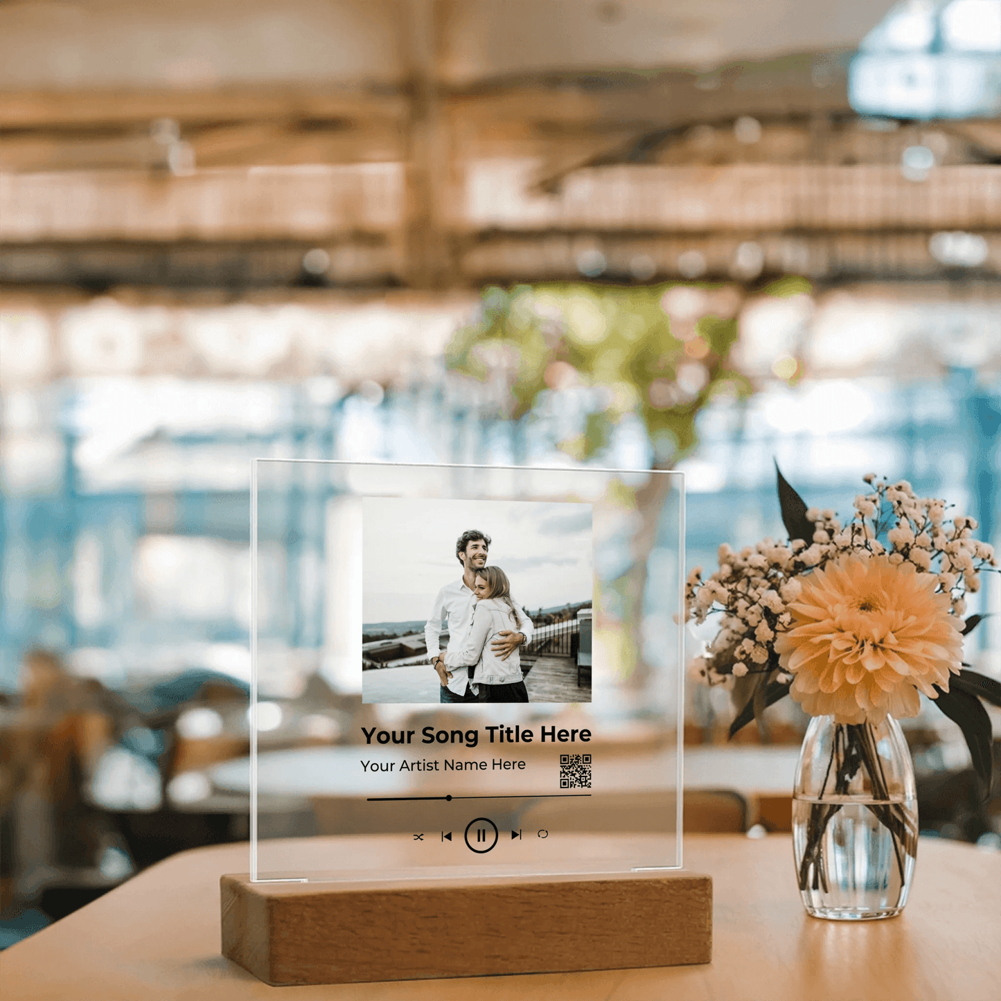 🎵 Every Love Story Has a Soundtrack – Let Yours Shine Bright | Personalized LED Acrylic Plaque | The Perfect Gift for Anniversaries & Birthdays | Eshaarya - Eshaarya