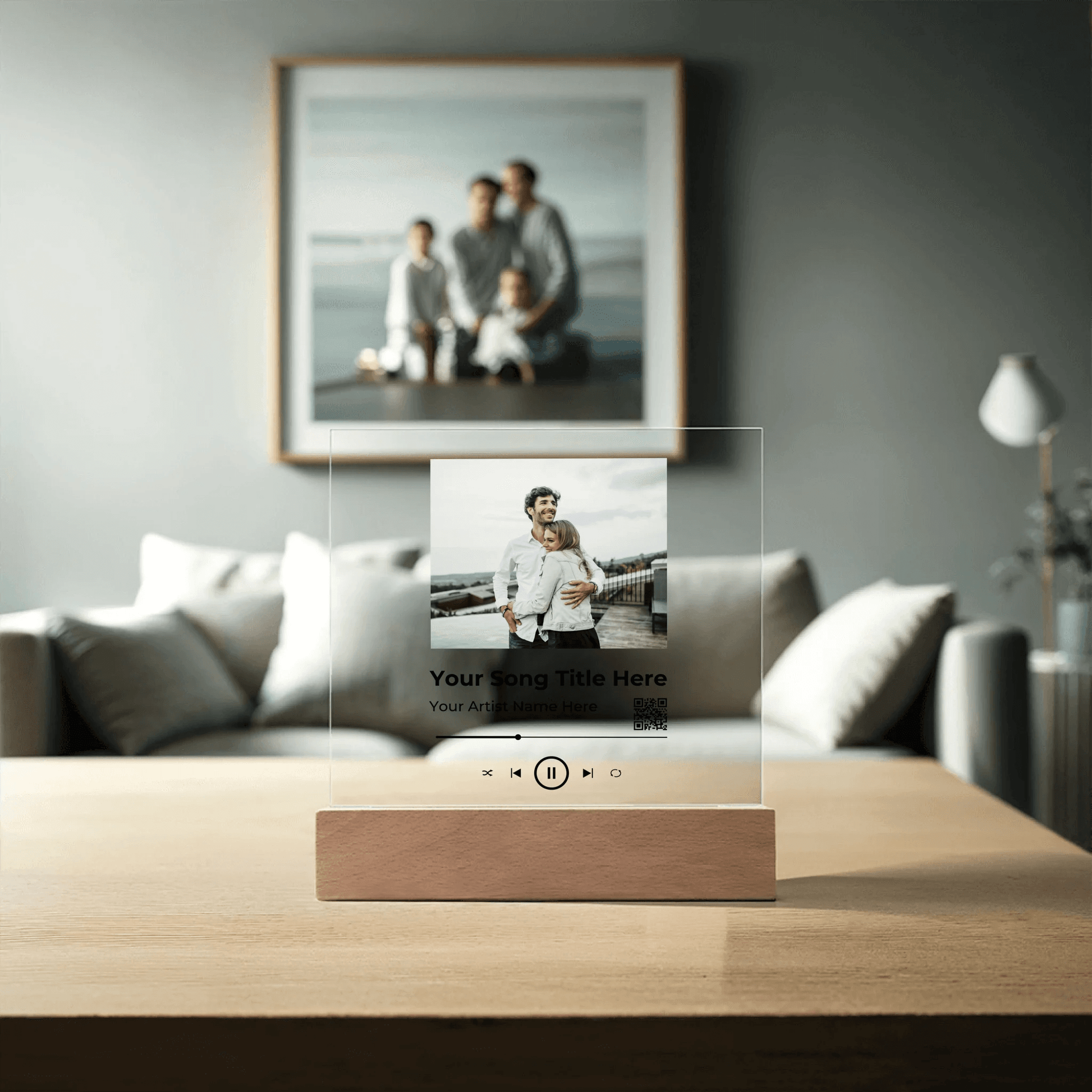 🎵 Every Love Story Has a Soundtrack – Let Yours Shine Bright | Personalized LED Acrylic Plaque | The Perfect Gift for Anniversaries & Birthdays | Eshaarya - Eshaarya