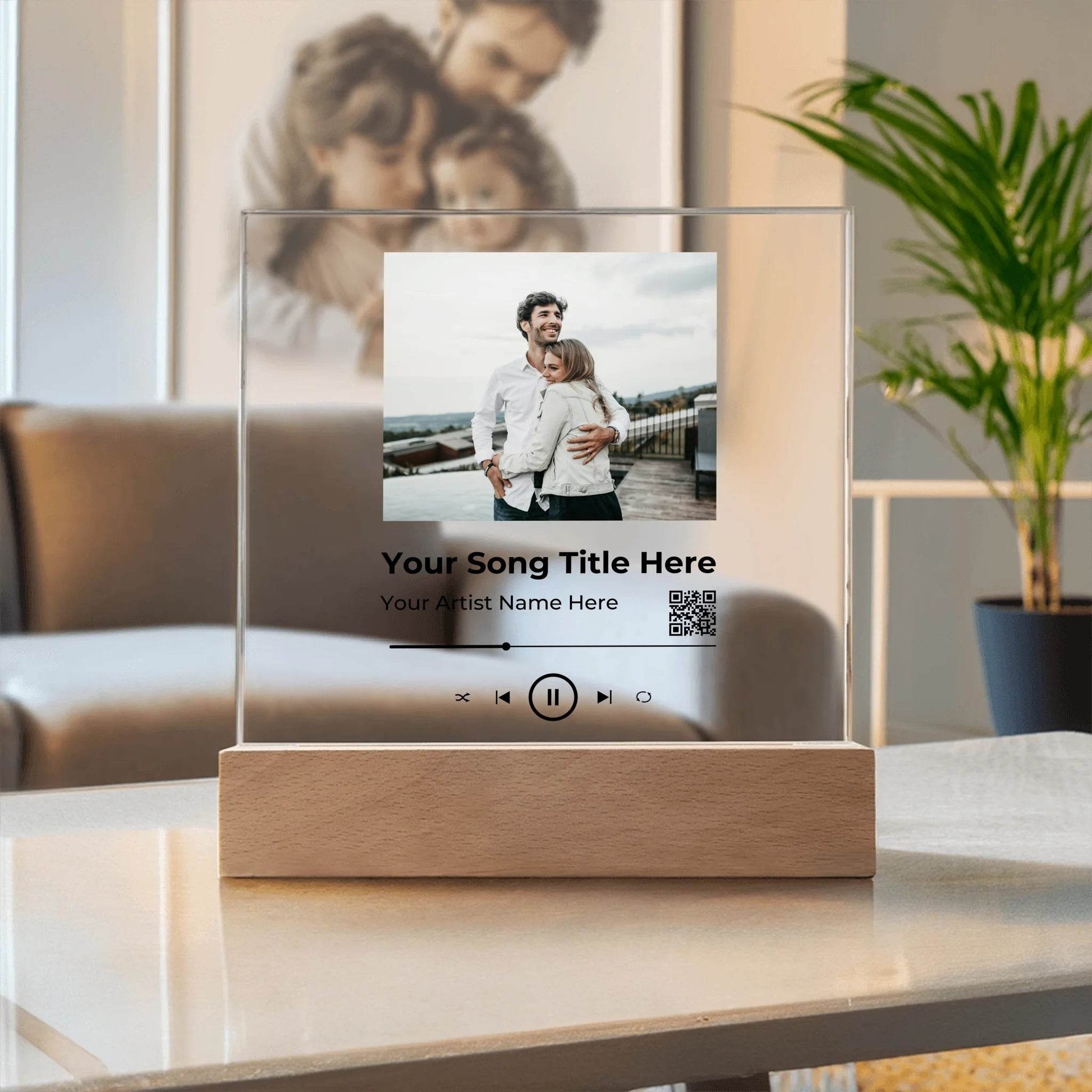 🎵 Every Love Story Has a Soundtrack – Let Yours Shine Bright | Personalized LED Acrylic Plaque | The Perfect Gift for Anniversaries & Birthdays | Eshaarya - Eshaarya