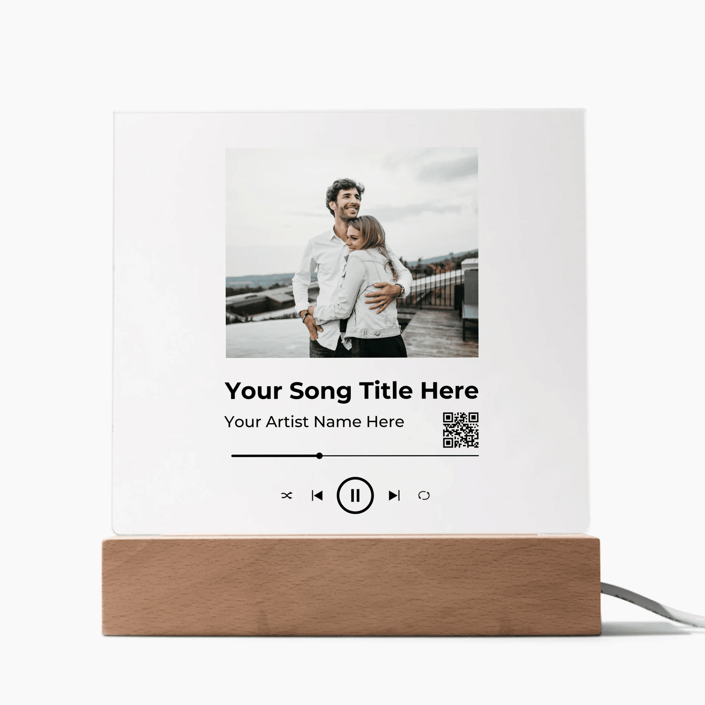 🎵 Every Love Story Has a Soundtrack – Let Yours Shine Bright | Personalized LED Acrylic Plaque | The Perfect Gift for Anniversaries & Birthdays | Eshaarya - Eshaarya