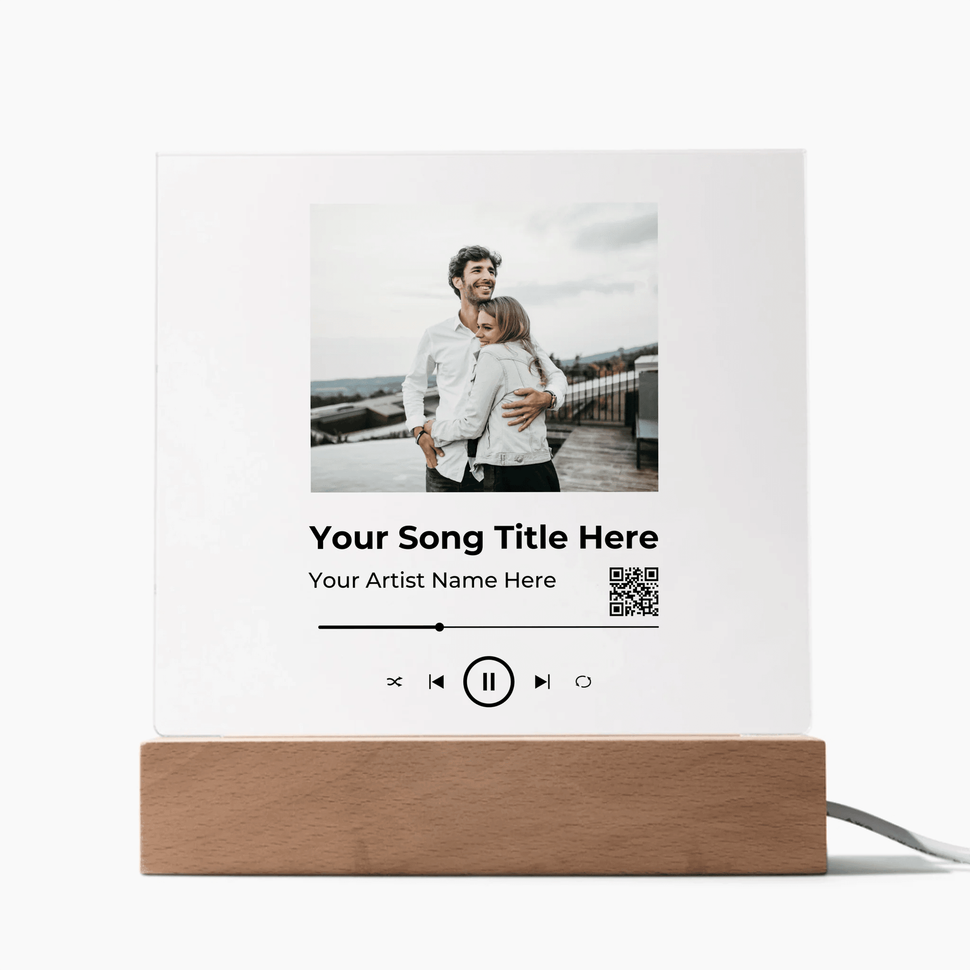 🎵 Every Love Story Has a Soundtrack – Let Yours Shine Bright | Personalized LED Acrylic Plaque | The Perfect Gift for Anniversaries & Birthdays | Eshaarya - Eshaarya