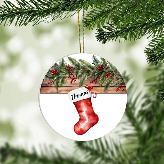 Personalized Christmas Jeggings Ceramic Ornament – Custom Family Tree Decoration - Eshaarya