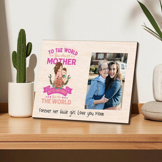 Mom Personalized Photo Frame - Forever Her Little Girl | Gift for Mom | Mother's Day Gift | Birthday Gift - Eshaarya