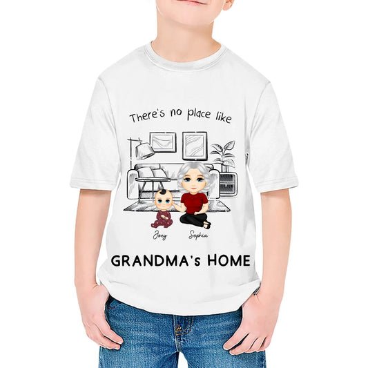 Personalized Kid's T-shirt | “There’s No Place Like Grandma’s Home” - Eshaarya