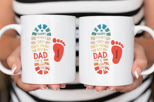 Custom Family Mug for Dad – Personalized with Father’s Name and Kids’ Names - Gift For Dad - Happy Father's Day Gift - Eshaarya