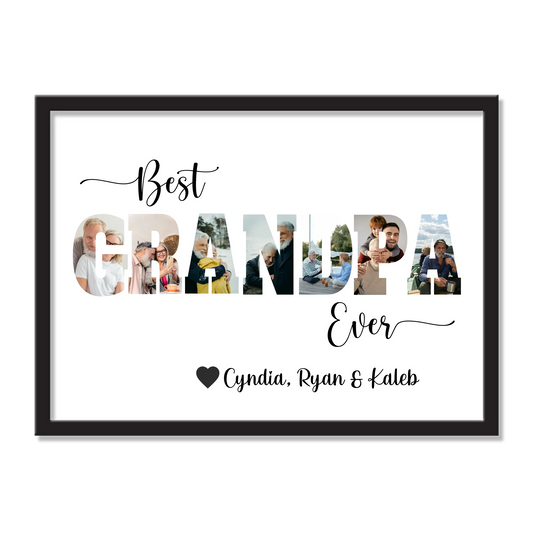 Grandpa Photo Collage | Photo Prints | Best Grandpa Ever | Birthday Gift