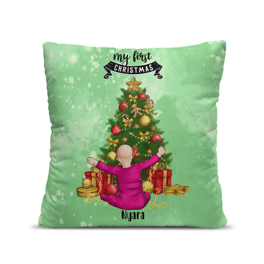 Custom Baby Christmas Pillow – My First Christmas with Personalized Name