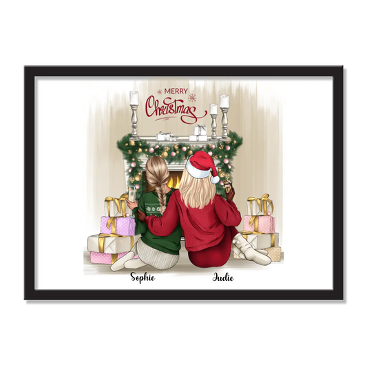 Merry Christmas Soul Sisters Wall Art – Custom Friends Clipart & Names
