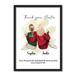 Bestie Wall Art – Personalized Friendship Frame | ‘Thank You Bestie’ Quote