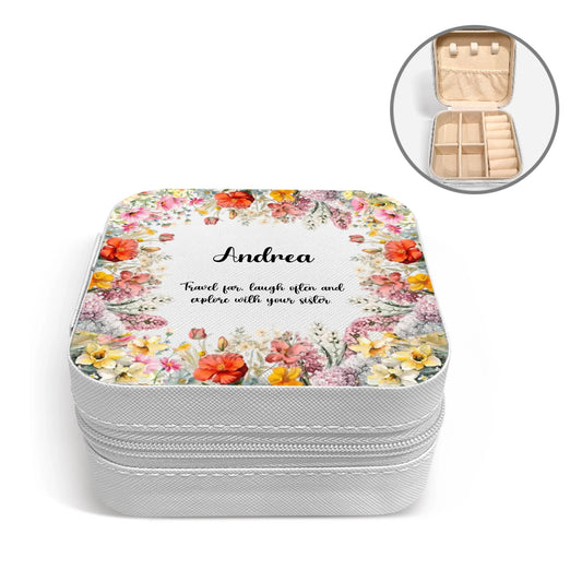 Bloom Together™ Personalized Floral Jewelry Box for Sisters | Gift for sister