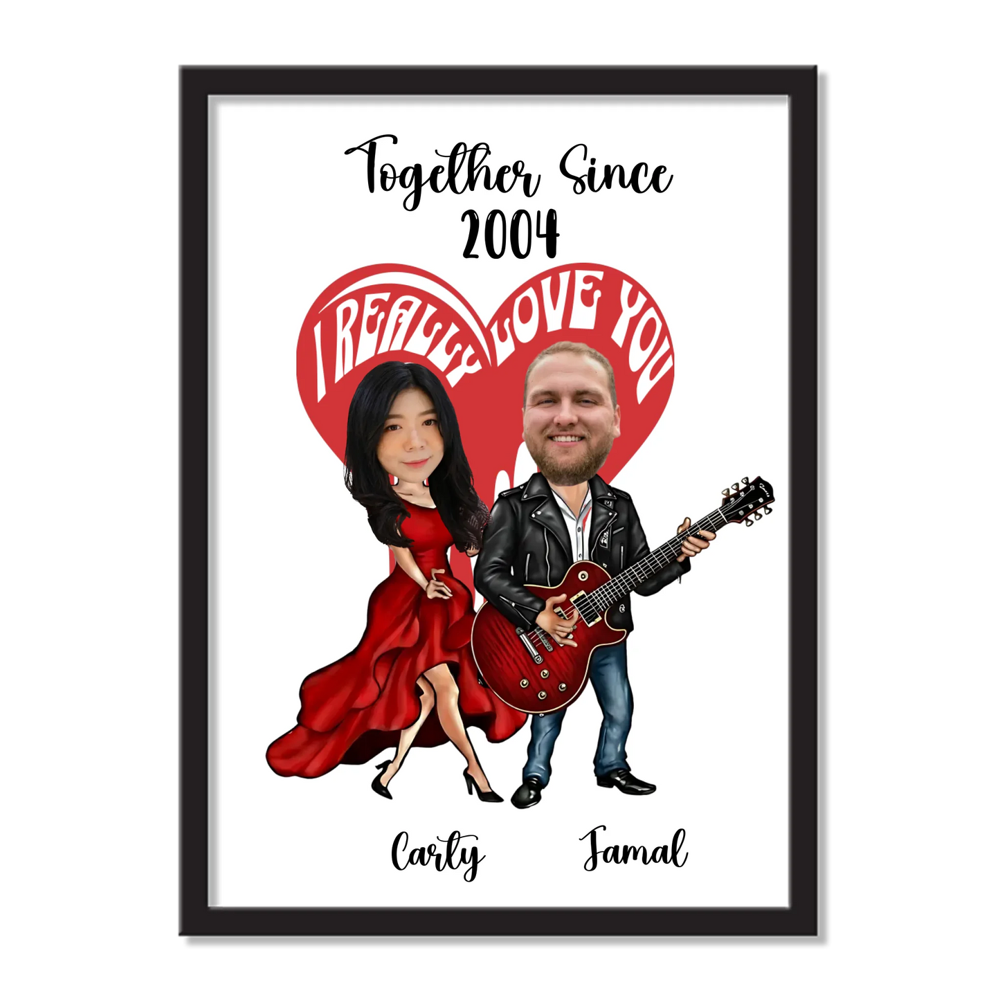 Together Since — A Personalized Scandinavian Couple Frame | Unique gift for couples | Valentine's Day Gift