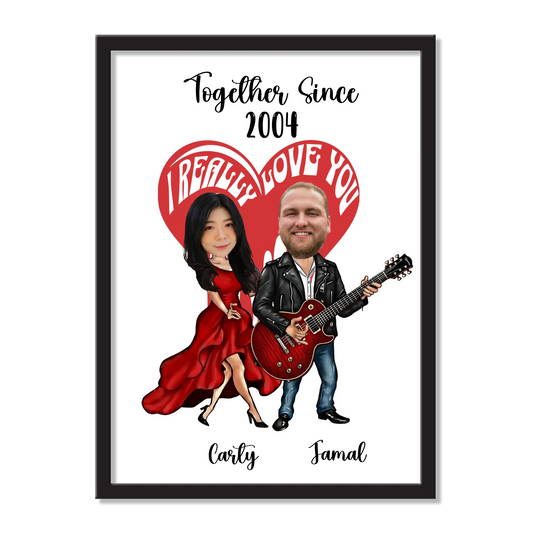 Together Since — A Personalized Scandinavian Couple Frame | Unique gift for couples | Valentine's Day Gift