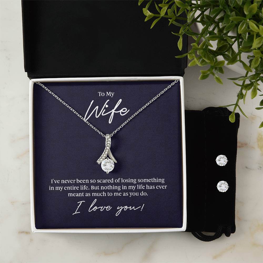 Alluring Beauty Necklace and Earring Set: Sparkling Cubic Zirconia Jewelry for Your Wife – Perfect Romantic Gift for Any Occasion, Birthday, Anniversary, or Holiday - Eshaarya
