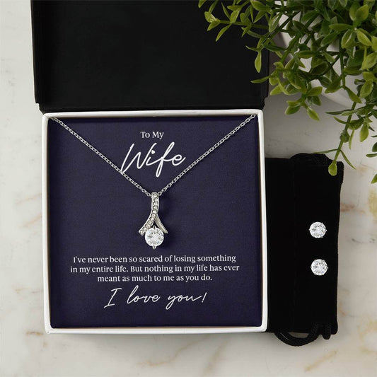 Alluring Beauty Necklace and Earring Set: Sparkling Cubic Zirconia Jewelry for Your Wife – Perfect Romantic Gift for Any Occasion, Birthday, Anniversary, or Holiday - Eshaarya