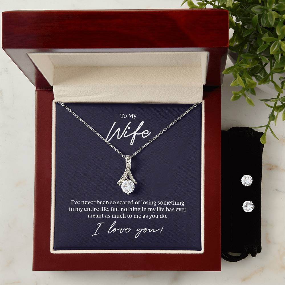 Alluring Beauty Necklace and Earring Set: Sparkling Cubic Zirconia Jewelry for Your Wife – Perfect Romantic Gift for Any Occasion, Birthday, Anniversary, or Holiday - Eshaarya