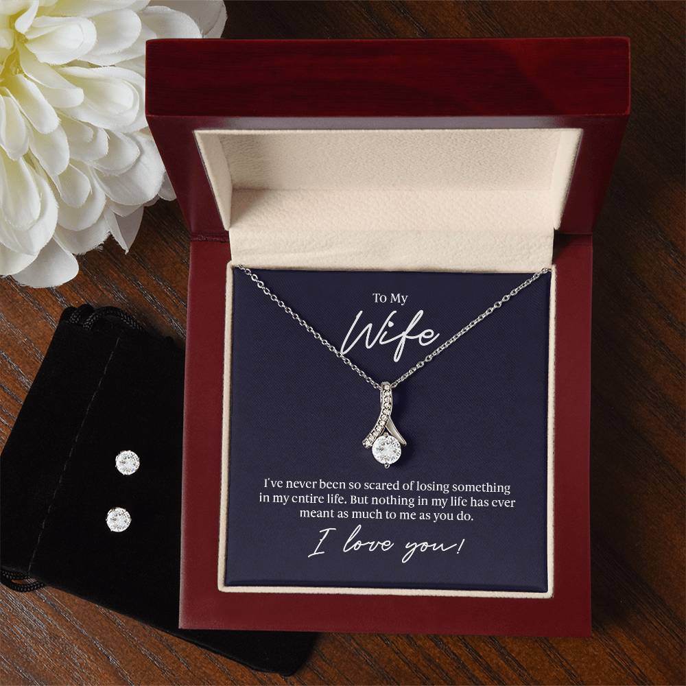 Alluring Beauty Necklace and Earring Set: Sparkling Cubic Zirconia Jewelry for Your Wife – Perfect Romantic Gift for Any Occasion, Birthday, Anniversary, or Holiday - Eshaarya