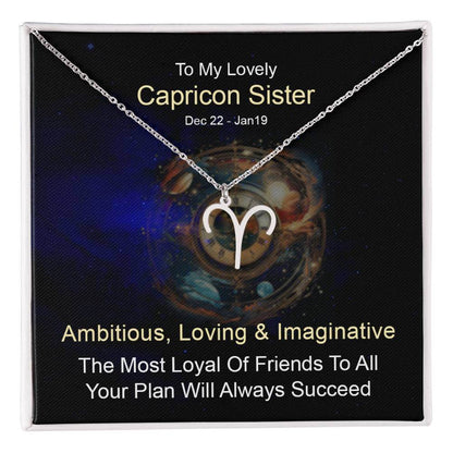 Horoscope Zodiac Sign Gold Plated or Stainless Steel Finish Pendant Necklace Jewelry for Sister- Women Gifts - Eshaarya