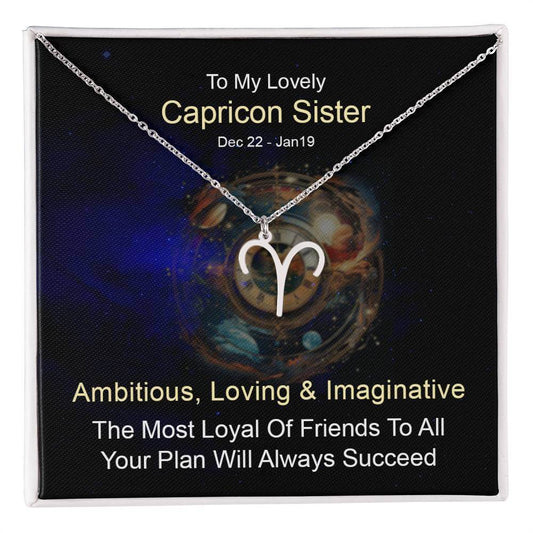 Horoscope Zodiac Sign Gold Plated or Stainless Steel Finish Pendant Necklace Jewelry for Sister- Women Gifts - Eshaarya