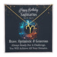 Horoscope Zodiac Sign Gold Plated or Stainless Steel Finish Pendant Necklace Jewelry for Women Gifts with Personalized Happy Birthday Card - Eshaarya