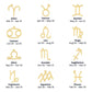 Horoscope Zodiac Sign Gold Plated or Stainless Steel Finish Pendant Necklace Jewelry for Sister- Women Gifts - Eshaarya