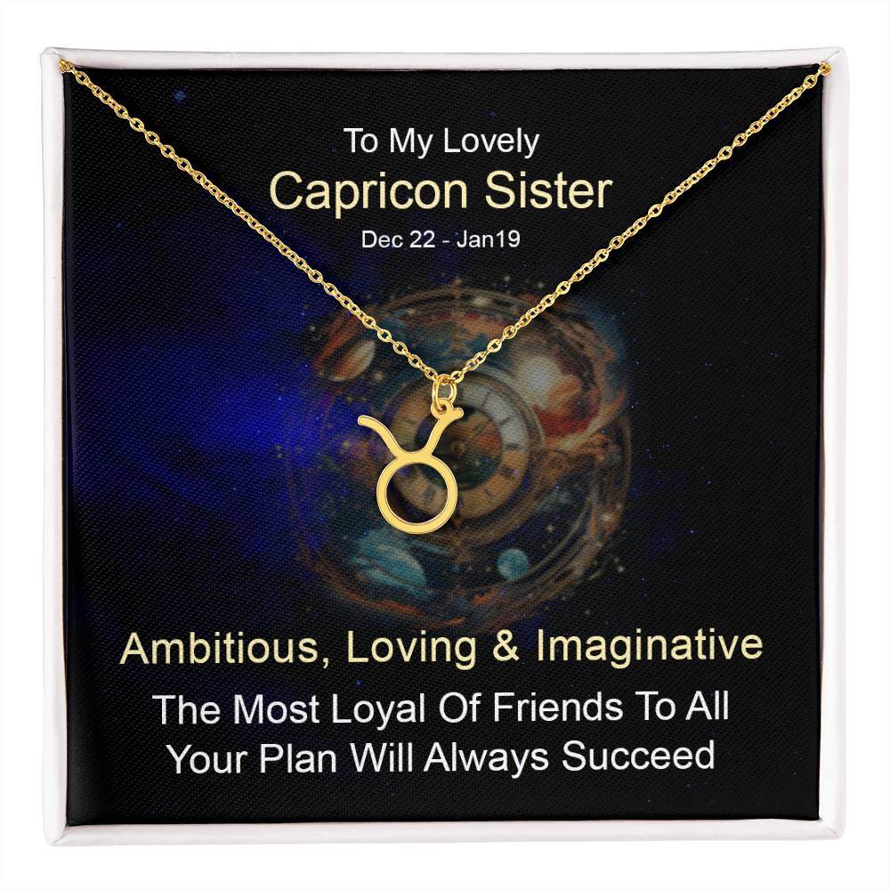 Horoscope Zodiac Sign Gold Plated or Stainless Steel Finish Pendant Necklace Jewelry for Sister- Women Gifts - Eshaarya