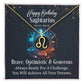 Horoscope Zodiac Sign Gold Plated or Stainless Steel Finish Pendant Necklace Jewelry for Women Gifts with Personalized Happy Birthday Card - Eshaarya