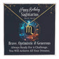 Horoscope Zodiac Sign Gold Plated or Stainless Steel Finish Pendant Necklace Jewelry for Women Gifts with Personalized Happy Birthday Card - Eshaarya