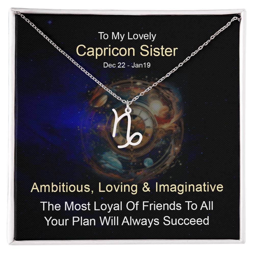 Horoscope Zodiac Sign Gold Plated or Stainless Steel Finish Pendant Necklace Jewelry for Sister- Women Gifts - Eshaarya